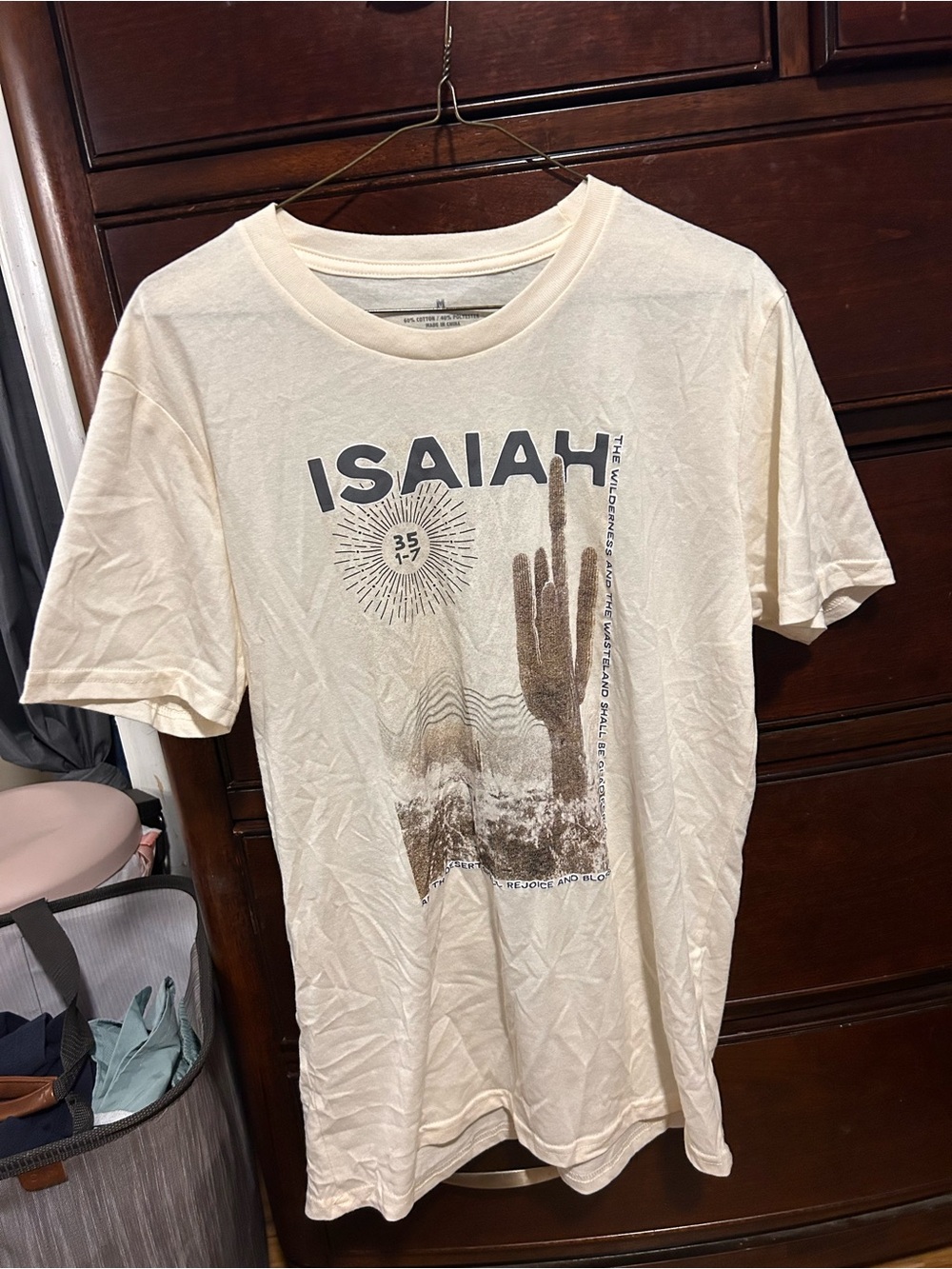 Target Cream Isaiah Graphic Tee with Desert Cactus Print